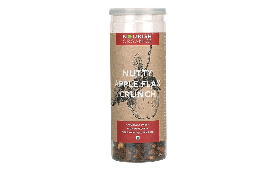 Nourish Organics Nutty Apple Flax Crunch    Jar  90 grams